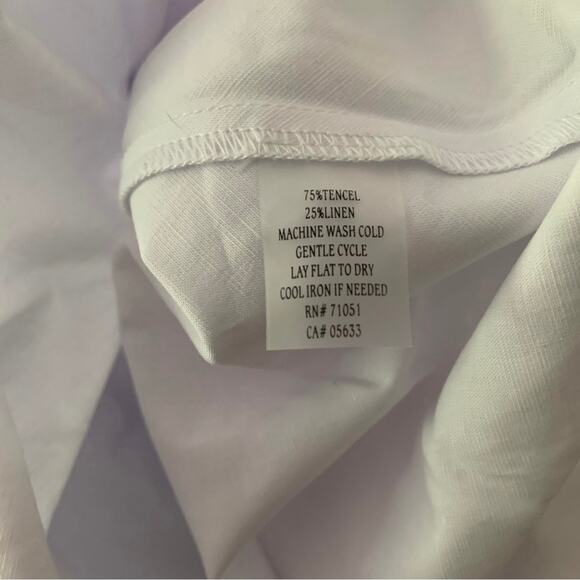 Stone & Sky White Linen Blend Minimalist Coastal Maxi Dress Small - Picture 6 of 7